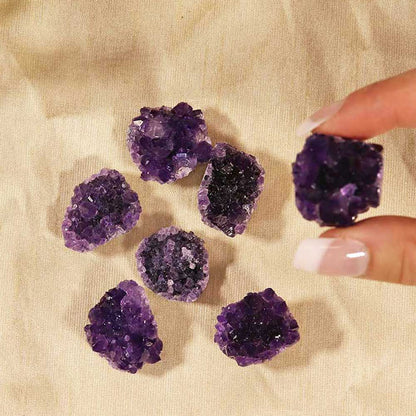 Flat Back Amethyst Cluster Crystal from Uruguay | Grade A Druzy Specimen