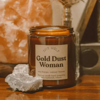 Gold Dust Woman Music Inspired Soy Candle | Nag Champa, Incense & Nutmeg