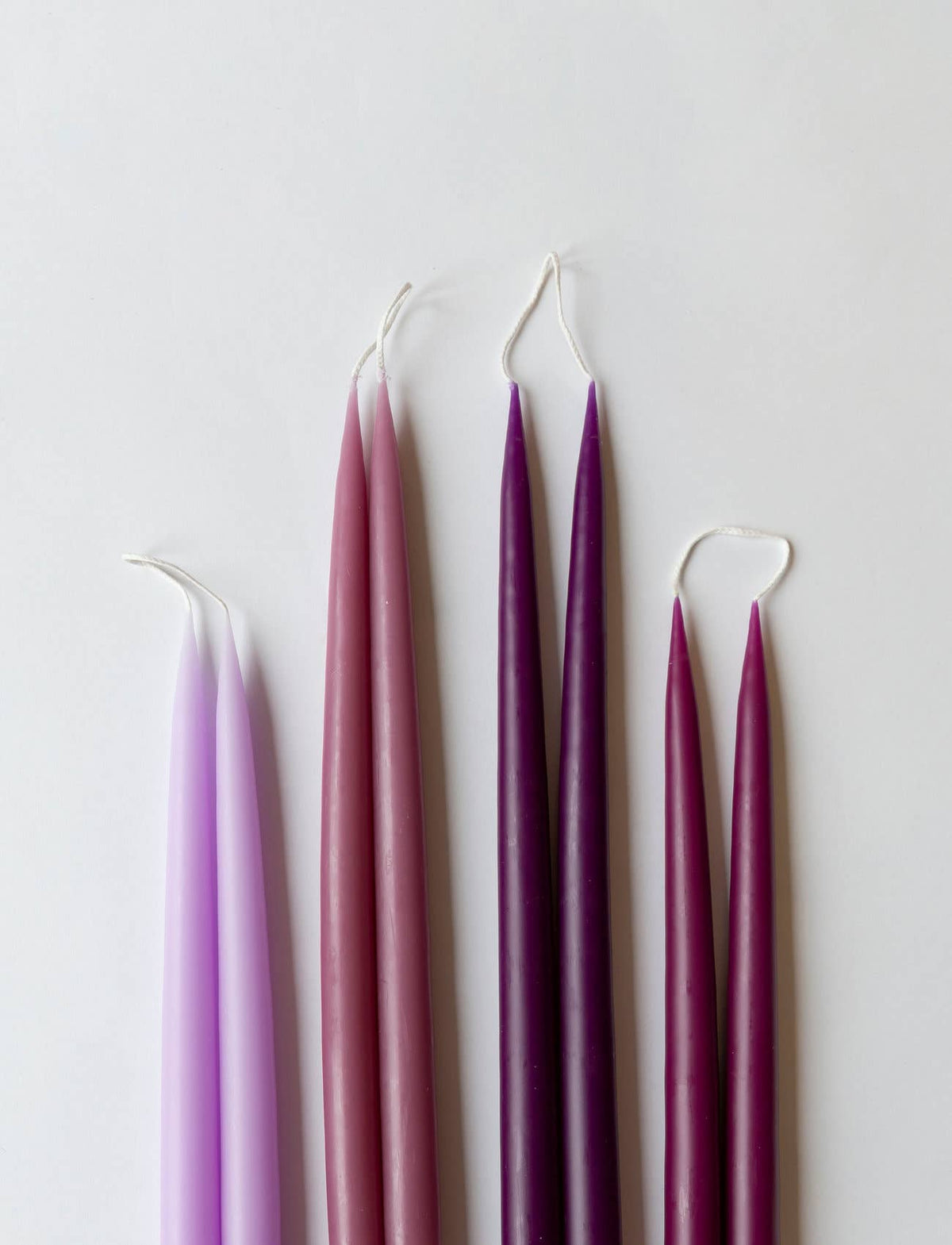 Violet 10" Danish Taper Candle Pair | Unscented