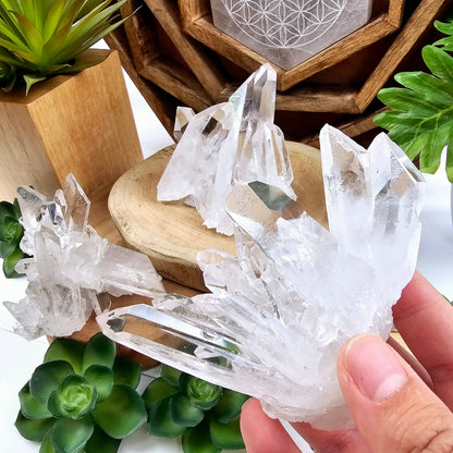 AAA High Grade Clear Quartz Cluster from Brazil | Master Healer Crystal