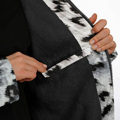 Snow Leopard Zipper Cloak | Recycled Performance Fleece | Manifestie