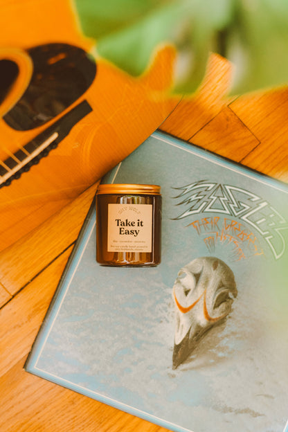 Take It Easy Music Inspired Soy Candle | Lilac, Cucumber & Green Tea