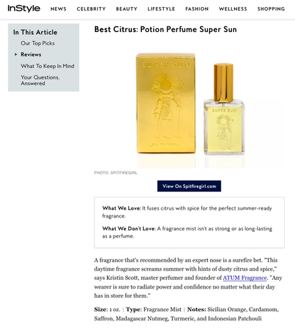 Potion Perfume Super Sun Eau de Parfum | Spitfire Girl
