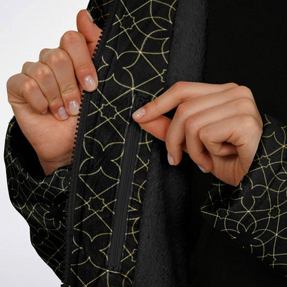 Sacred Geometry Flower Zipper Cloak | Recycled Performance Fleece | Manifestie