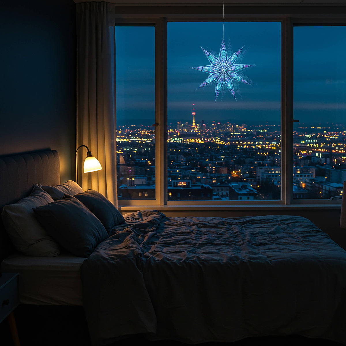 Phoenix | 9 Point 17" Turquoise | Paper Star Light