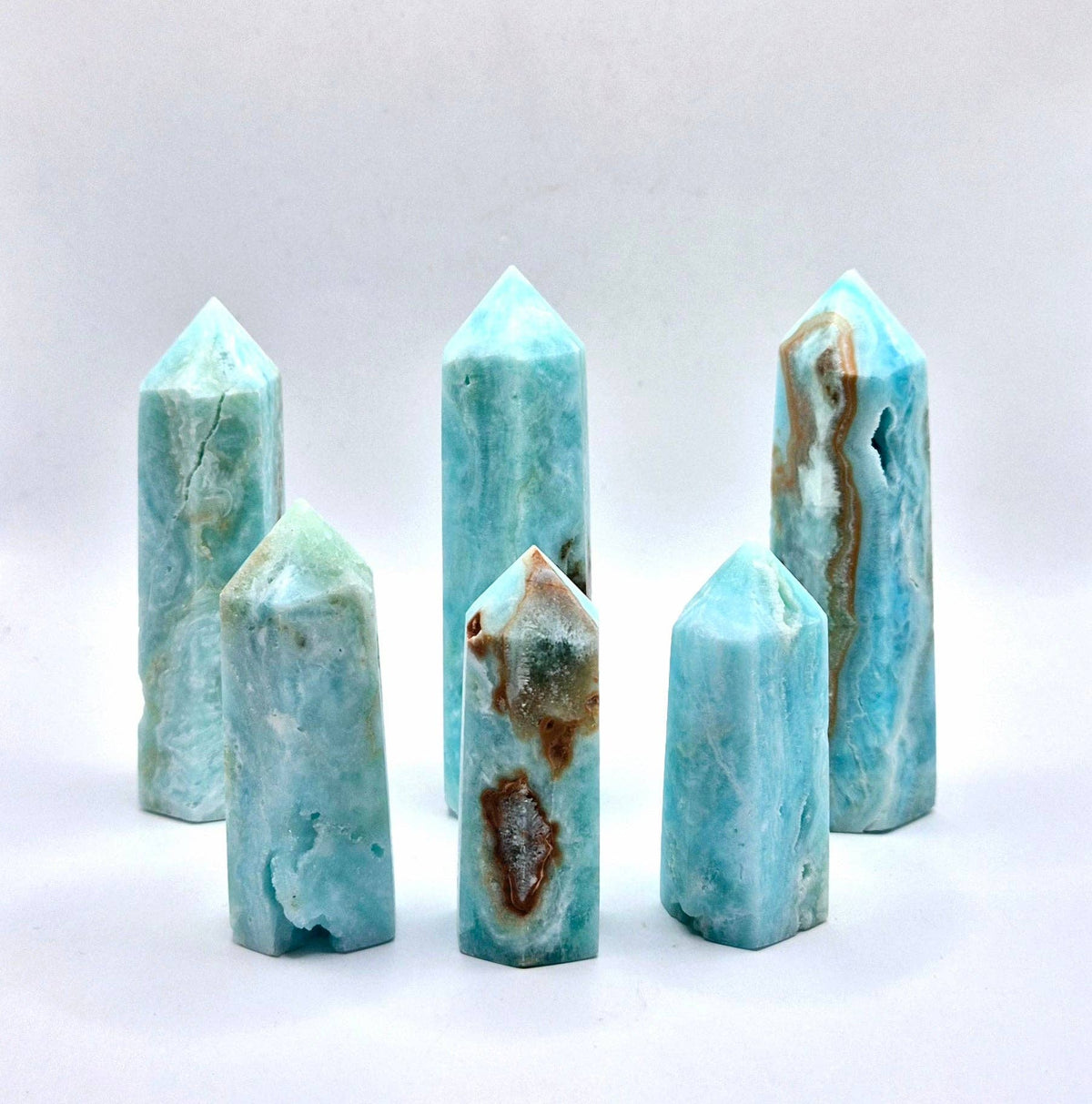 Gemstone Hemimorphite Obelisk Tower - (M) 7-9cm (hemimorphite)