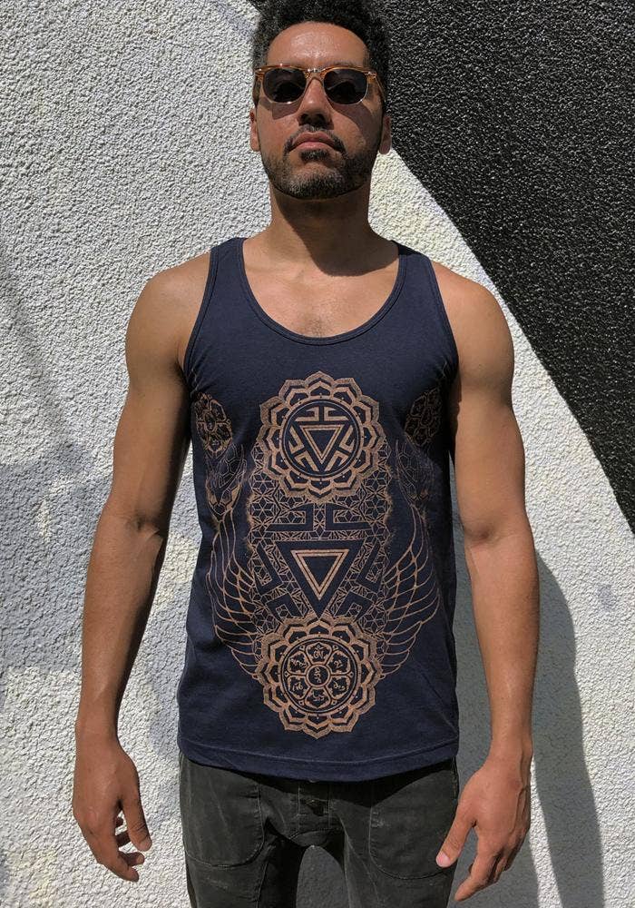 Ascendant Chakra Tank Top | Sacred Geometry Cotton | Rythmatix
