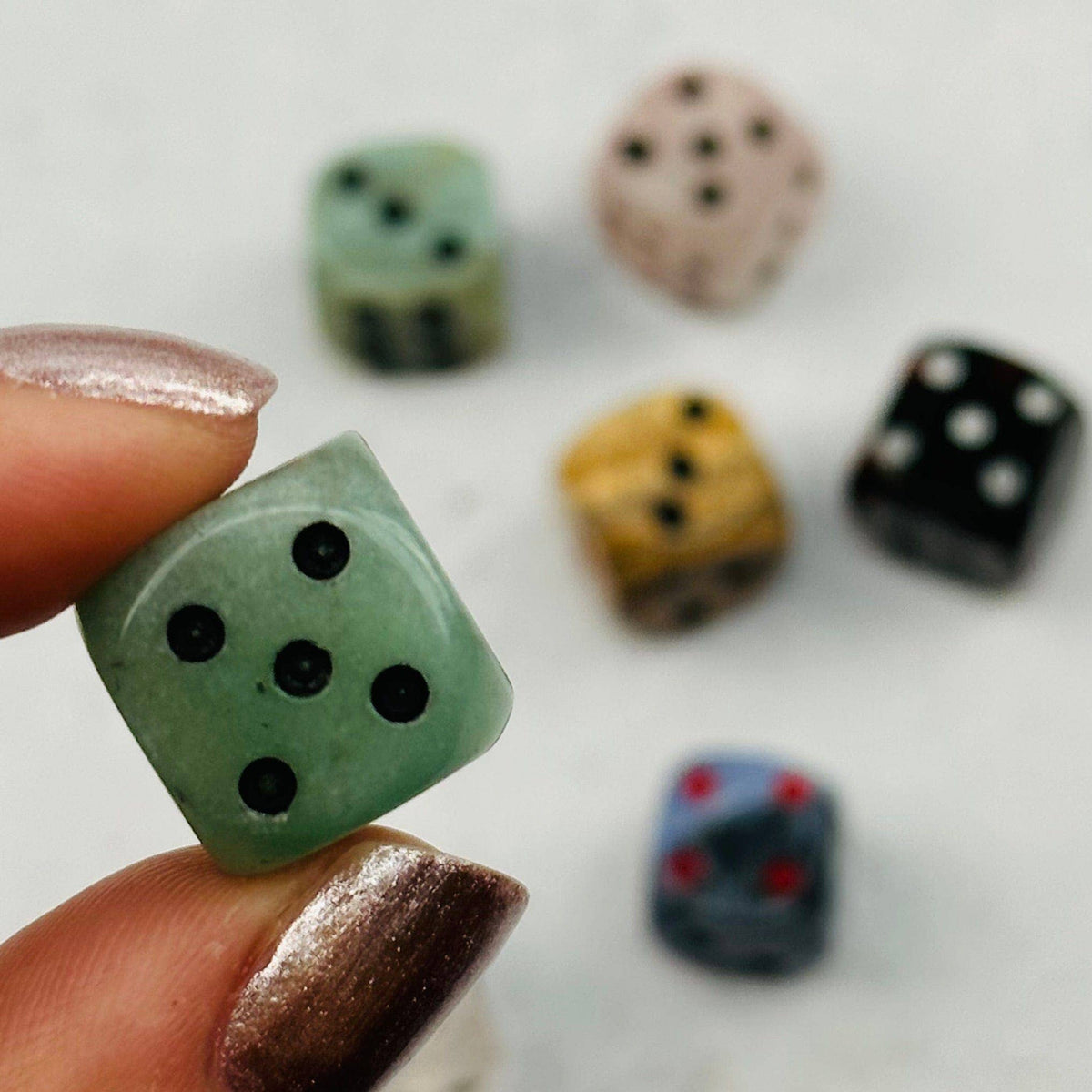 Sodalite Crystal Gemstone Dice | Hand-Carved Gaming Die