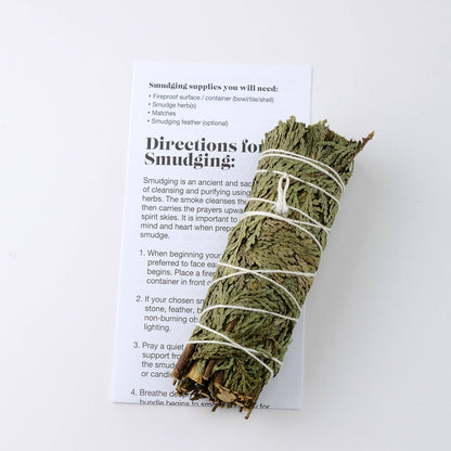 Small Cedar Smudge Bundle | Natural Dried Cedar