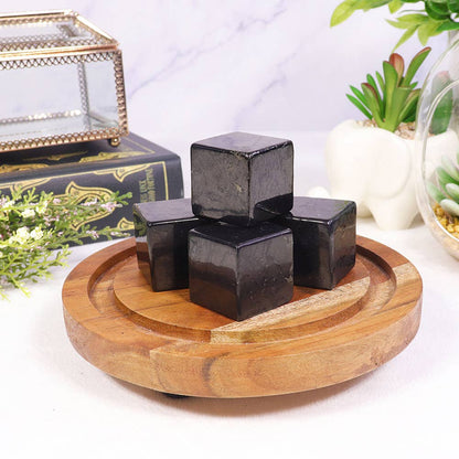 Shungite Cube | Sacred Geometry Grounding Stone