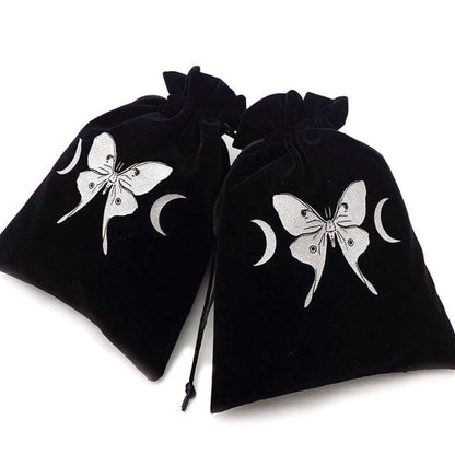 Luna Moth Tarot Pouch | Velvet Deck Storage Bag