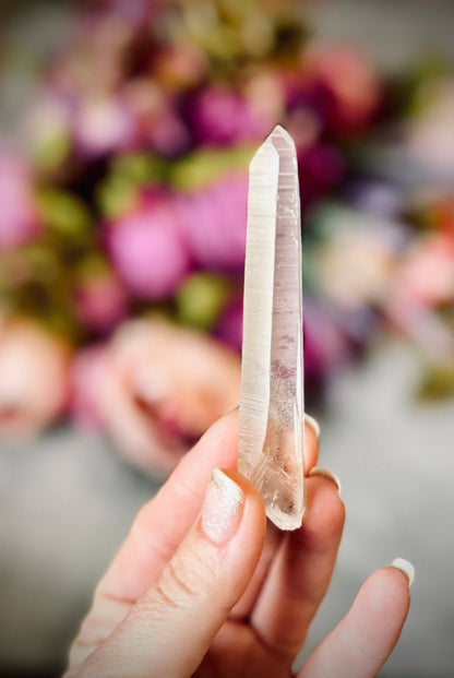 Silver Lemurian Quartz Points from Brazil | Raw Crystal Points