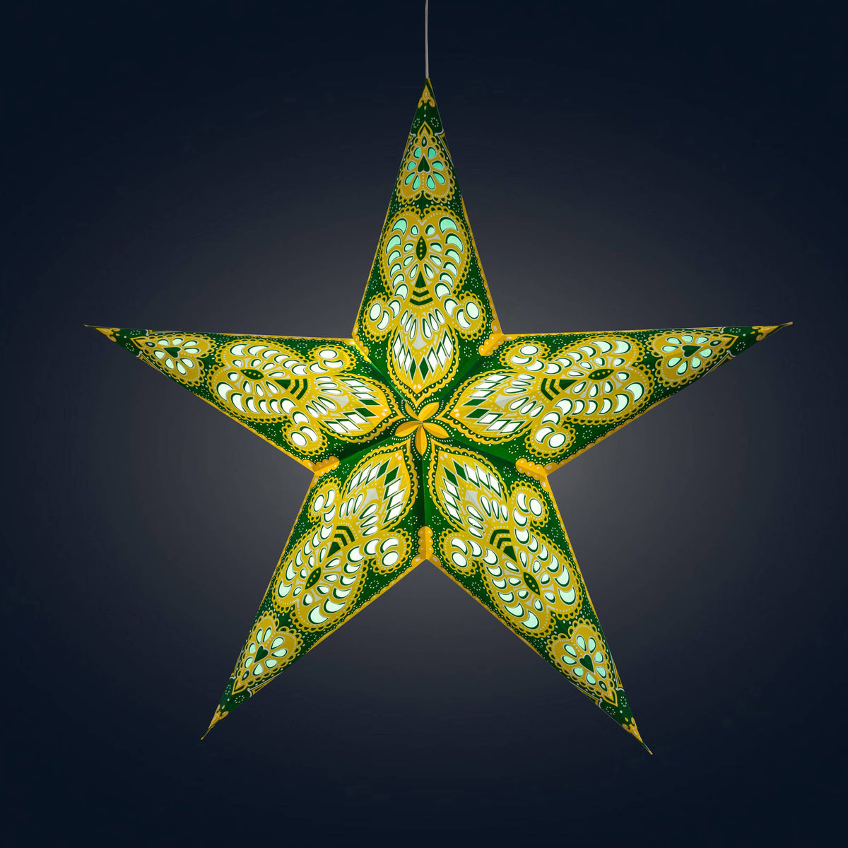 Phoenix | 5 Point 24" Yellow/Green | Paper Star Light