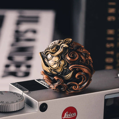 Mini Koi Fish Statue | Brass, Copper & Oxidized Silver | Coppertist.Wu