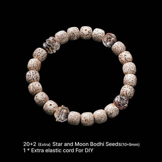 Bodhi Seed Beaded Bracelet | Fortune Mythical Beasts Bead | Coppertist.Wu