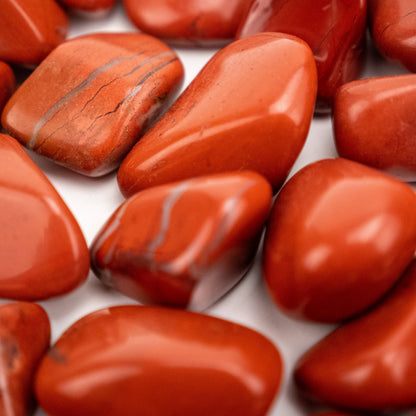 Red & White Jasper Tumbled Stone | Grounding Crystal