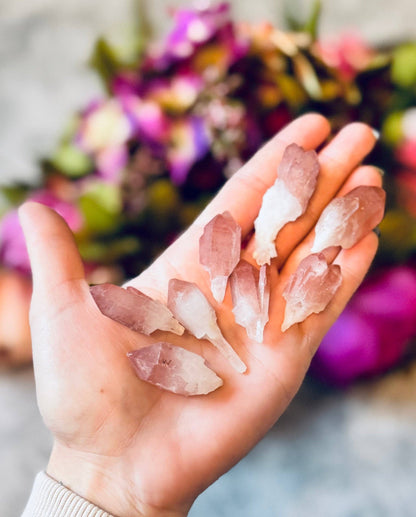 Scepter Quartz with Pink Hematite | Rare Crystal from India