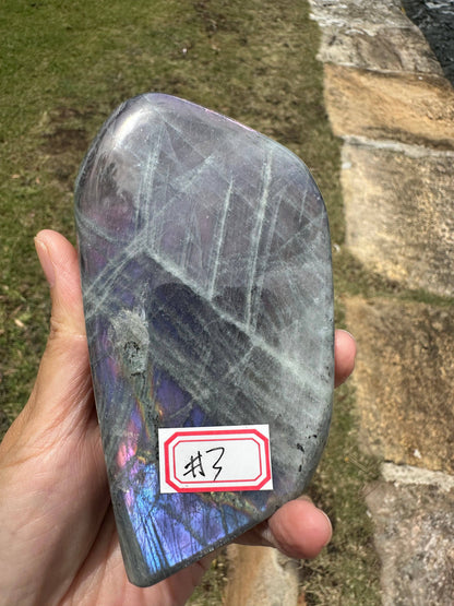 Purple Labradorite Free Form from Madagascar | Rare Flash Crystal