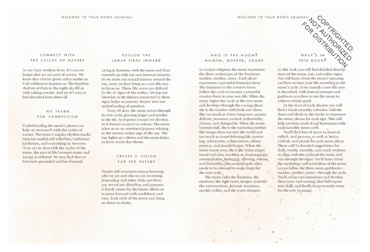 Moon Journal | A Journey of Self-Reflection Through the Astrological Year | Sandy Sitron