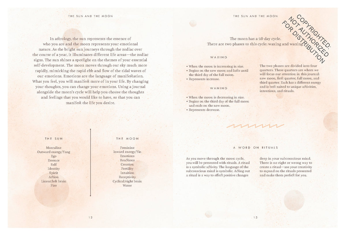Moon Journal | A Journey of Self-Reflection Through the Astrological Year | Sandy Sitron