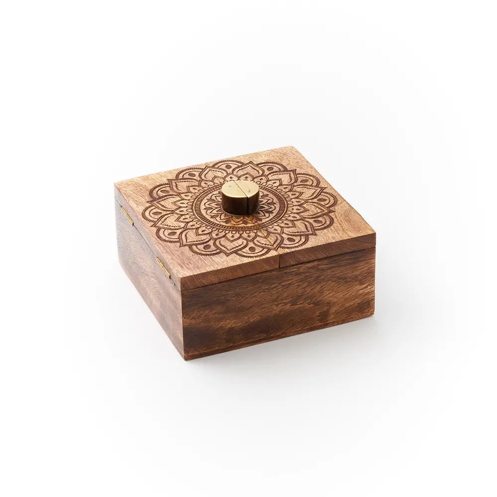 Mandala Keepsake Box | Handcrafted Sacred Storage Box
