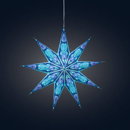 Phoenix | 9 Point 17" Turquoise | Paper Star Light