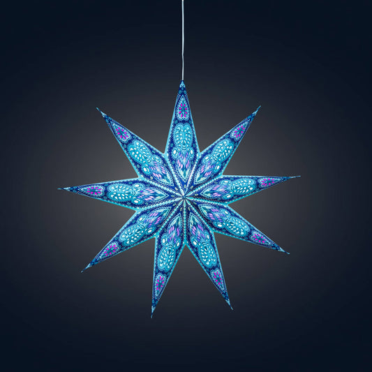 Phoenix | 9 Point 17" Turquoise | Paper Star Light