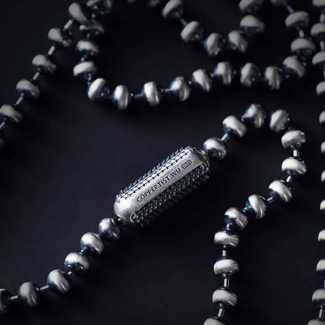 Snake Scale Clasp Necklace | Sterling Silver | Coppertist.Wu