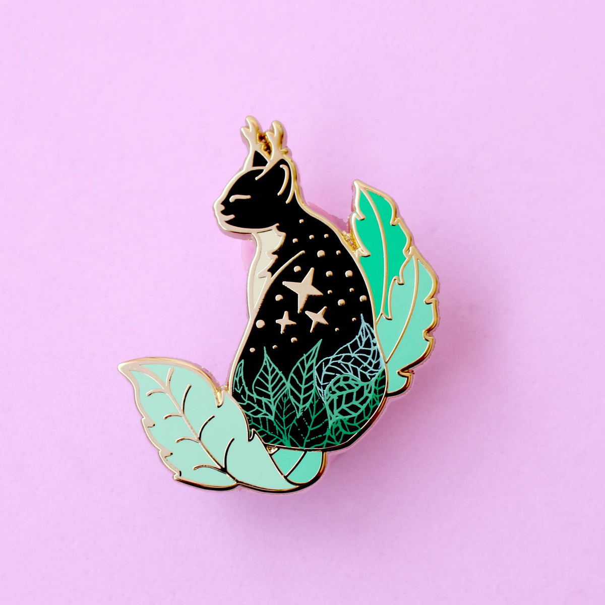 Earth Cat Enamel Pin | Elemental Cat Hard Enamel Pin