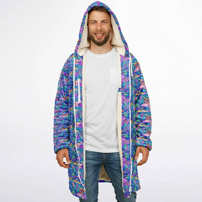 Psychedelic Mushrooms Zipper Cloak | Recycled Performance Fleece | Manifestie