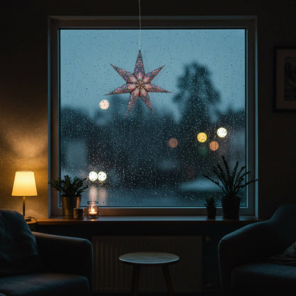 Cathedral | 7 Point 16" Stained Glass | Paper Star Light