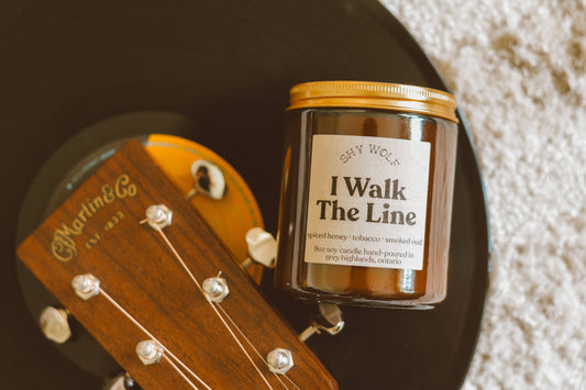 I Walk the Line Music Inspired Soy Candle | Honey, Tobacco & Smoked Oud