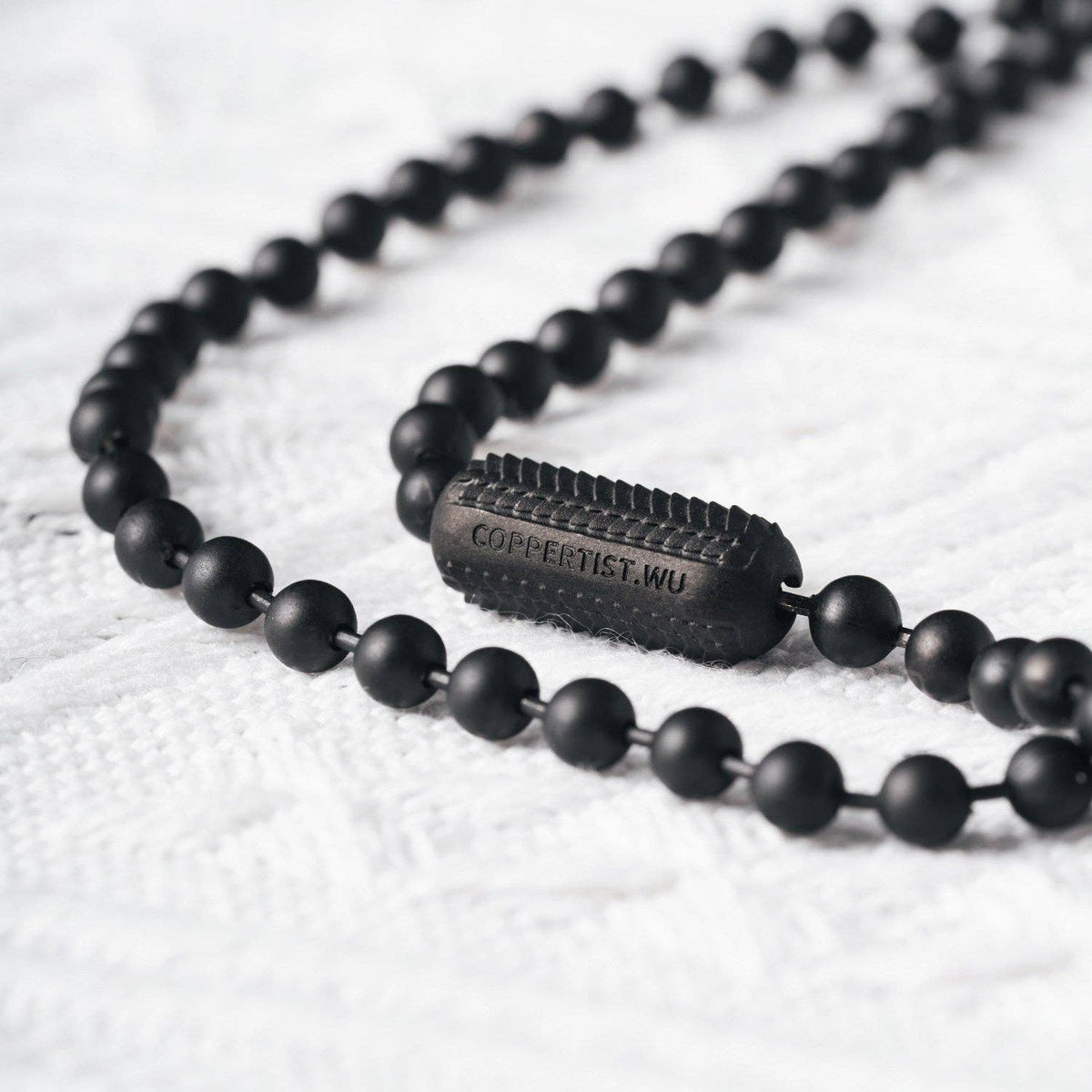 Snake Scale Clasp Necklace | Black Plated Brass | Coppertist.Wu