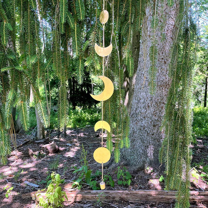 Moon Phase Chime | Lunar Wind Chime in Gold