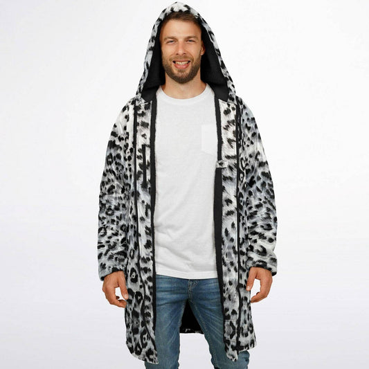 Snow Leopard Zipper Cloak | Recycled Performance Fleece | Manifestie