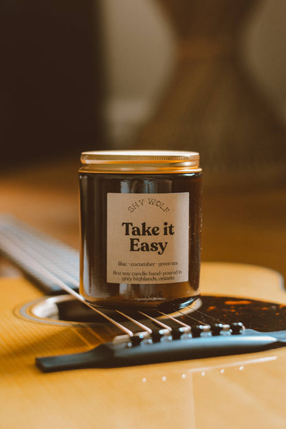 Take It Easy Music Inspired Soy Candle | Lilac, Cucumber & Green Tea