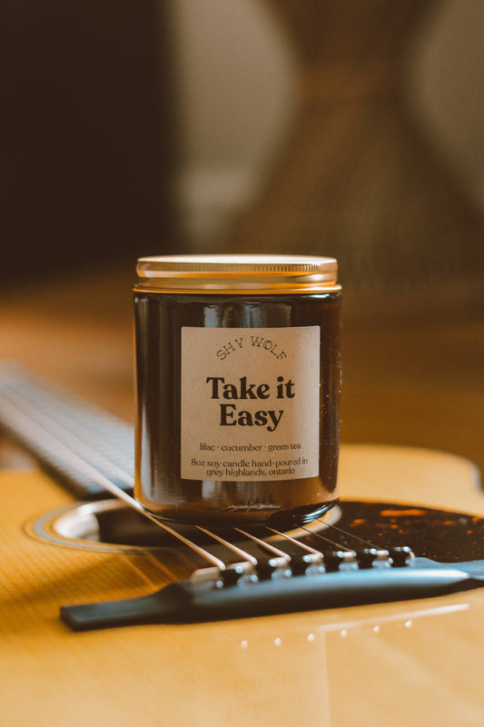 Take It Easy Music Inspired Soy Candle | Lilac, Cucumber & Green Tea