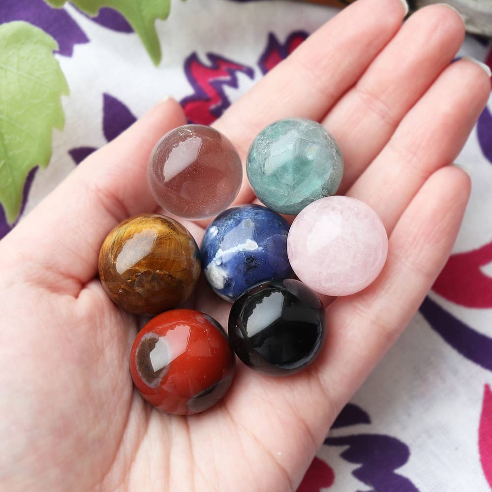Chakra Crystal Sphere Kit | Seven 20mm Crystal Sphere Set