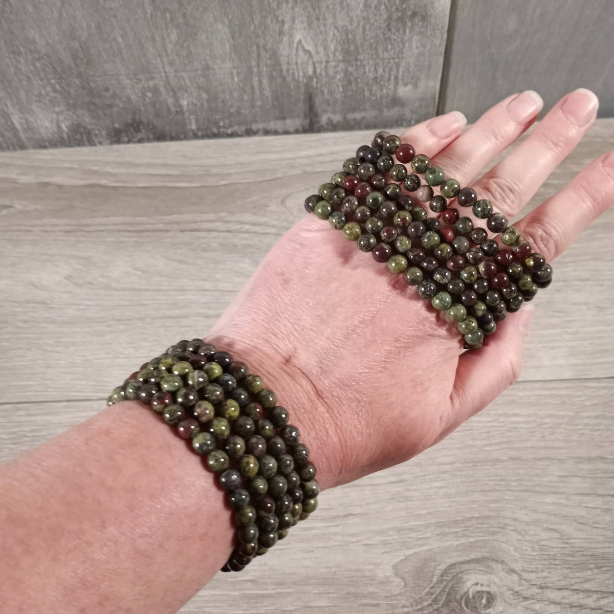 Gemstone Beaded Stretch Bracelet | 6mm Crystal Beads