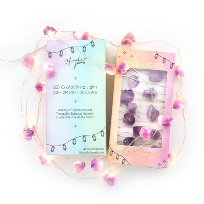 Amethyst Crystal String Lights | Ambient Crystal Lighting