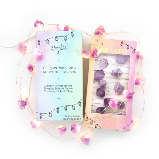 Amethyst Crystal String Lights | Ambient Crystal Lighting