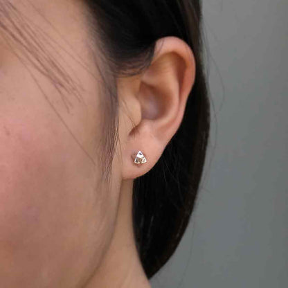Merkaba Post Earrings | Sterling Silver or Bronze