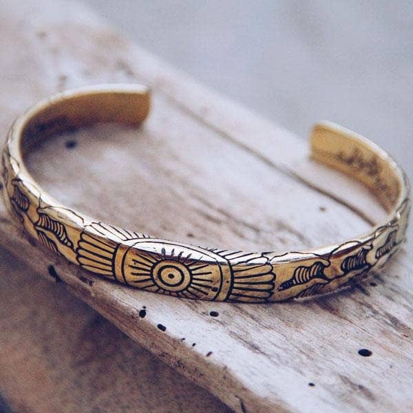 Light Waves Cuff | Men, Handcrafted Metal | Bahgsu Jewels