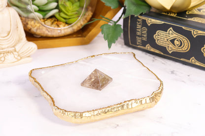 Smoky Quartz Mini Pyramid | Sacred Geometry Meditation Tool