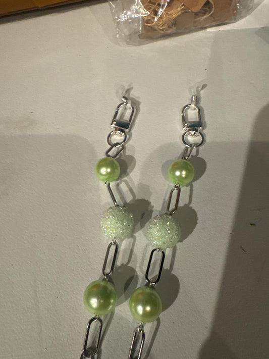 Lime Green Snowball Glasses Chain