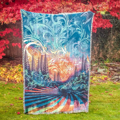 Agostina Sky Woven Blanket | Simon Haiduk Art Throw