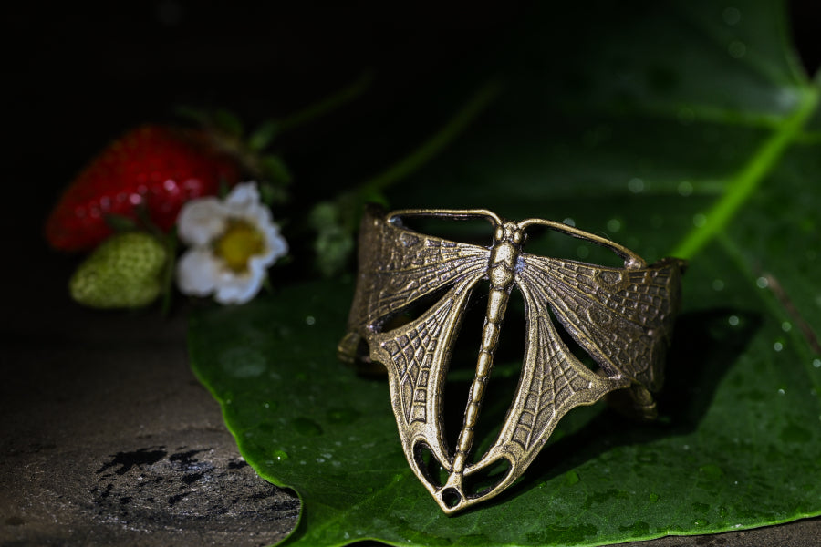 Dragonfly Cuff | Gold Patina | Alkemie Jewelry