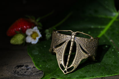 Dragonfly Cuff | Gold Patina | Alkemie Jewelry