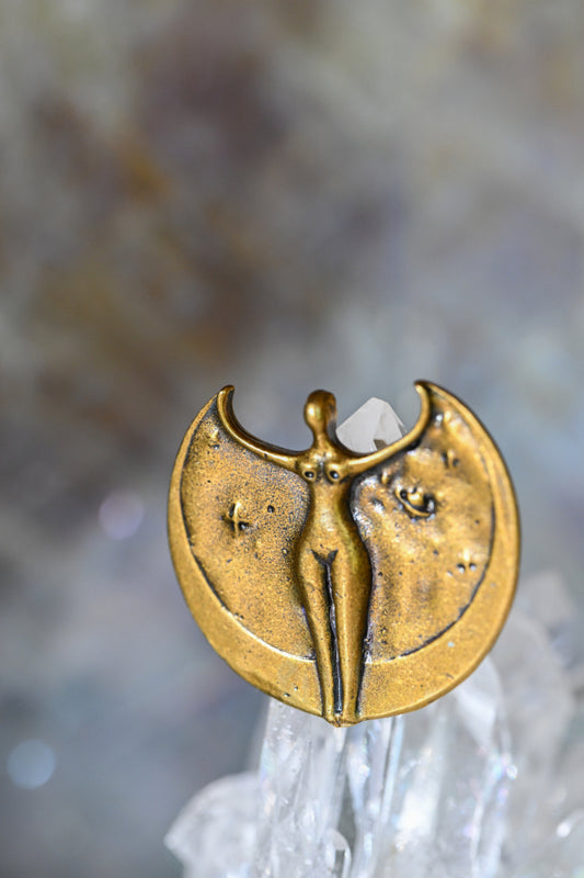 Cosmic Goddess Ring | Gold Patina | Alkemie Jewelry