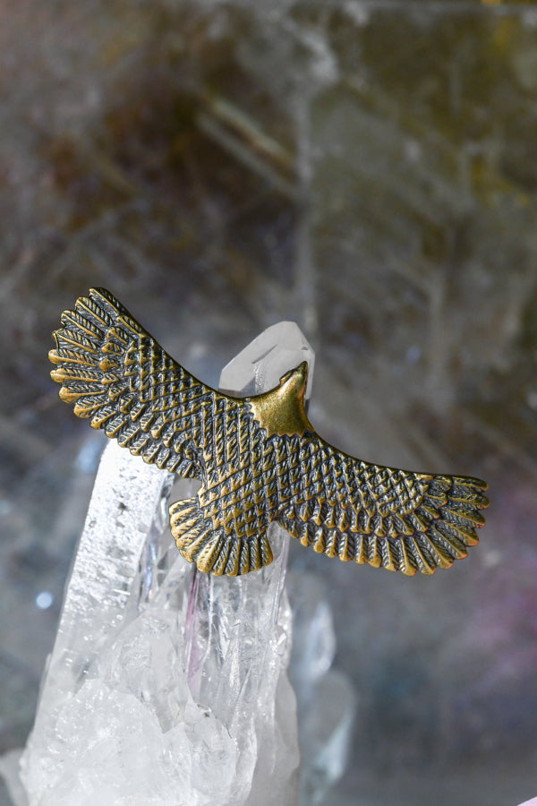 Bird Landing Ring | Gold Patina | Alkemie Jewelry